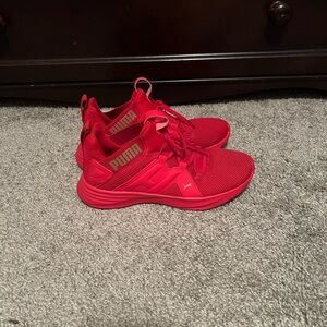 Red sneakers
